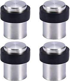 4 x Türstopper aus Edelstahl für Bodenmontage