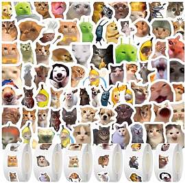 500 Katzen-Emoji Sticker auf Rollen, Wasserdichte