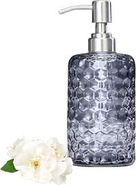 500ml Grauer Glasseifenspender mit