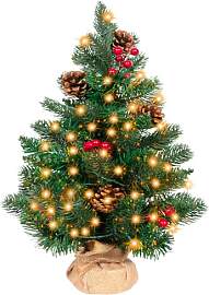 50cm Mini Weihnachtsbaum mit 36 LEDs in Warmweiß, 