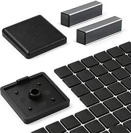 50 Endkappen für 30x30-mm-Aluminiumprofile,
