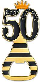 50. Geburtstag Männer, Metall Flaschenöffner mit 