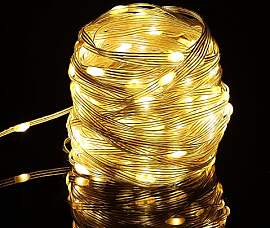 50 Meter LED String Licht Warmweiss mit 220V 230V