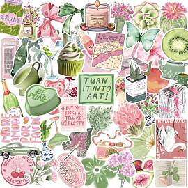 50 Stück Aesthetic Sticker Set Sticker Blumen