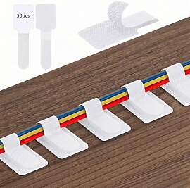 50 Stück Kabelmanagement Schreibtisch, 3 x 9cm