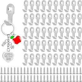 50 Stück Kleiderhaken Wand Einzeln zum Schrauben, 