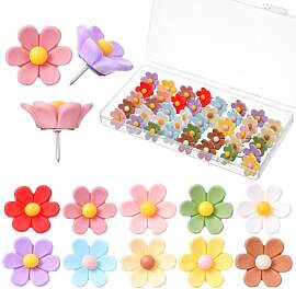 50 Stück Pinnwandnadeln Pinnwand Blumen