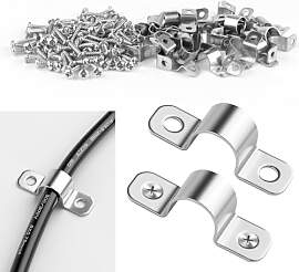 50 Stück U-Rohrschellen Ø10mm, Edelstahl 304,