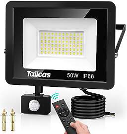 50W LED Strahler mit Bewegungsmelder Außen,
