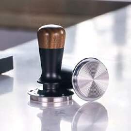 51/53/58MM Kaffee-Tamper mit Walnussholzgriff,