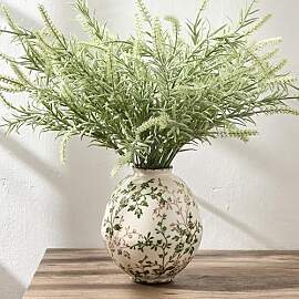 5,8 Zoll Grüne und Beige Antik-Vase, Chinoiserie