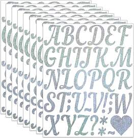 5 cm Glitzer Buchstaben Aufkleber Set, 296