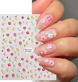5D Nagelsticker Frühling Blume Nagelaufkleber