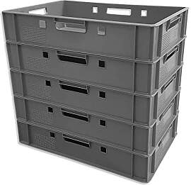 5er Set E1-Kiste Eurobox Metzgerkiste Lagerbox