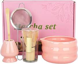 5er Set Matcha Set mit Matcha Besen und Schale