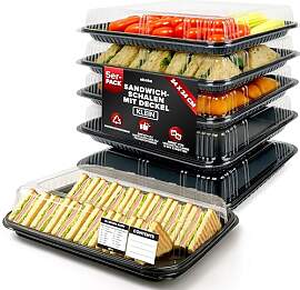 5er-Set Serviertabletts – 34 x 24 x 7,5 cm