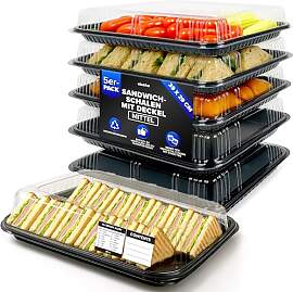 5er-Set Serviertabletts – 39 x 29 x 7,5 cm