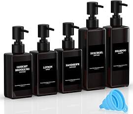 5er Set Wiederverwendbare Shampoo Spender Flaschen 