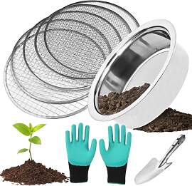 5 In 1 Gartensieb Rund 25cm Gartensieb Aus