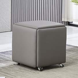 5-in-1 stapelbarer Würfelhocker mit Lenkrollen,