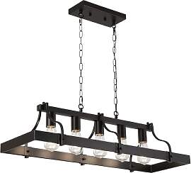 5-Light Metall Schwarzer Kronleuchter E27 Base