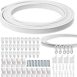 5m Flexible Vorhangschiene Decke, Biegsame