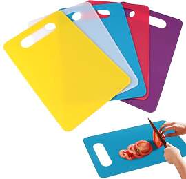 5 Stück Farbiges Schneidebrett Set, 29 × 19 cm