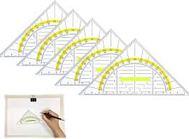 5 Stück Geodreieck,Geodreieck Mit