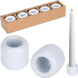 5 Stück Keramik Kerzenhalter Set, Keramik