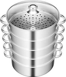 5-Stufiges Dampfgarer-Topfset,Edelstahl Dampfgarer 