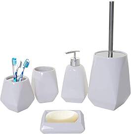 5-teiliges Badset HWC-C71, WC-Garnitur