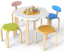 5-teiliges Kindertisch-Stuhl-Set, Kindermöbel-Set 