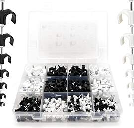 600 Nagelschellen Kabelschellen, 7 Größen
