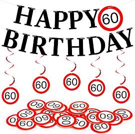 60 Geburtstag Deko Mann Frau, Deko 60 Geburtstag