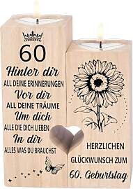 60 Geburtstag Frau Mann, Kerzenständer -