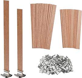 60 Stück Holzdochte für Kerzen mit 60 Stück