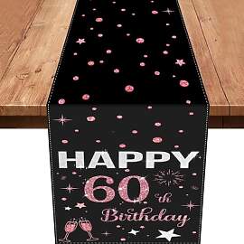60.Tischdeko Geburtstag Rose Gold,Deko 60