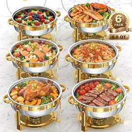 6,5-Liter-Chafing-Dishes für Buffets, Runde