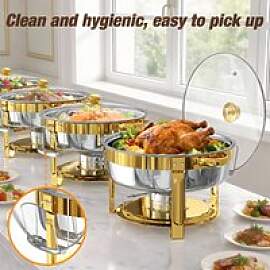 6,5QT Rundes Chafing Dish Buffet-Set, Chafing
