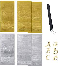 6 Blatt Buchstabenaufkleber, selbstklebende