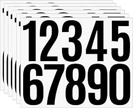 6 Blatt Zahlen Aufkleber Briefkasten Zahlen