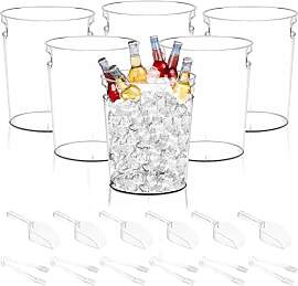 6er-Pack Getränke Eiskübel aus Acryl, 4 Liter