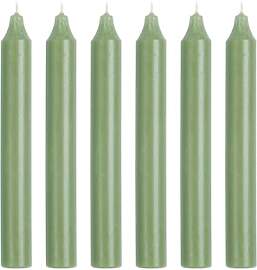 6er Pack Rustikale Stabkerzen H:18 cm Ø:2,2 cm