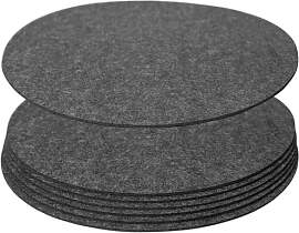 6er Platzsets aus Filz Ø 37 cm Runde Tischsets
