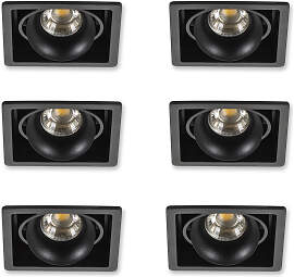 6er Set Bjorn 1 Quadratisch Schwarz