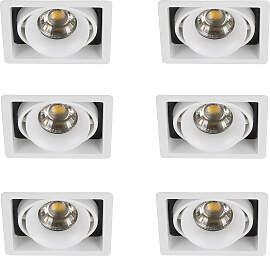 6er Set Bjorn 1 Quadratisch Weiß