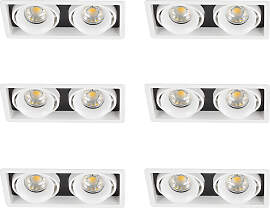 6er Set Bjorn 2 Quadratisch Weiß