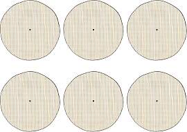 6er Set Dessertteller Stipes Brown Streifen weiß