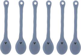 6er Set Espressolöffel Iris Blue matt blau L.