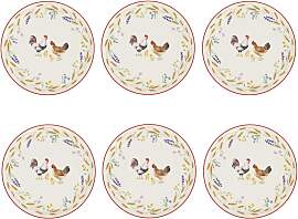 6er Set Frühstücksteller COUNTRY LIFE Motiv 1 D. 